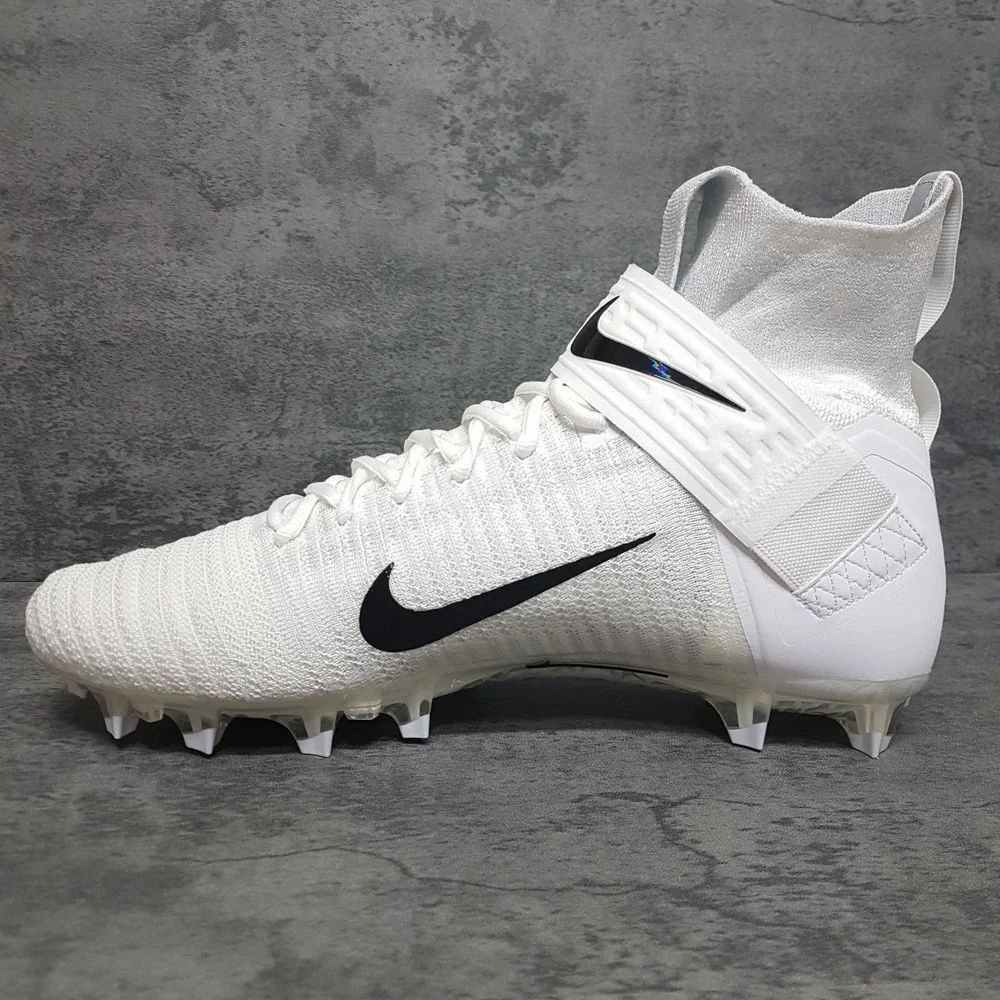 NIKE Alpha Menace Elite 2 Football Cleats Mens‎ Size 14 White AO3374-101 Nby